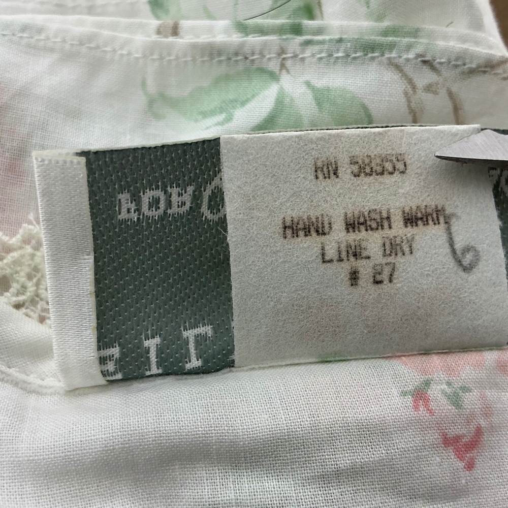 Eileen West for Queen Anne's Lace Floral Nightgown Prairie Lace Trim Ruffle Maxi - Picture 13 of 13